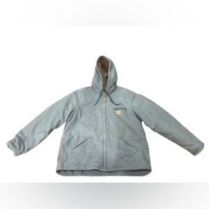 Carhartt Blue Jacket with Sherpa Lining